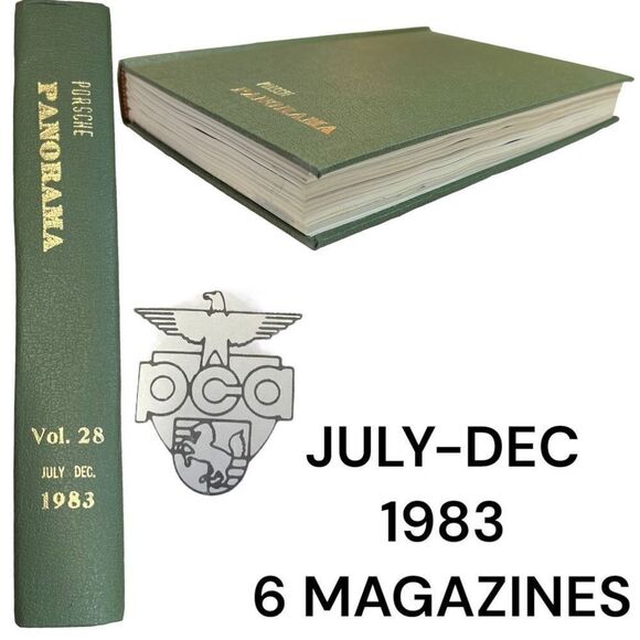 Porsche Panoramic Hardcover Bounded Magazines Vintage 1983 July-DEC PCA - Picture 1 of 11